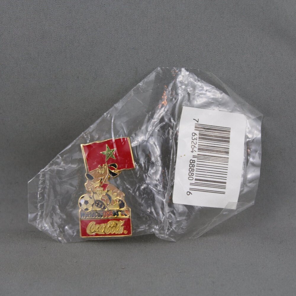 Morocco Soccer Pin - 1994 World Cup Coke Promo Pin - New in Package